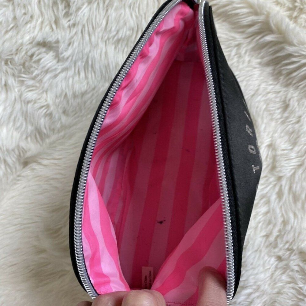Victoria's Secret Pouch Fashion Show 2013 Cosmetic Organizer Case Black Bag VS - Picture 6 of 10